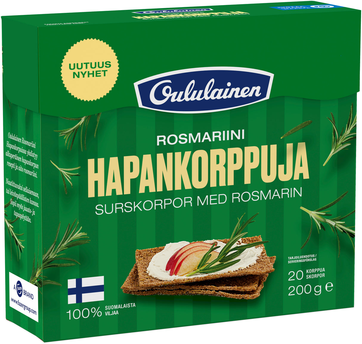 Oululainen Rosmariini Hapankorppu 200 g