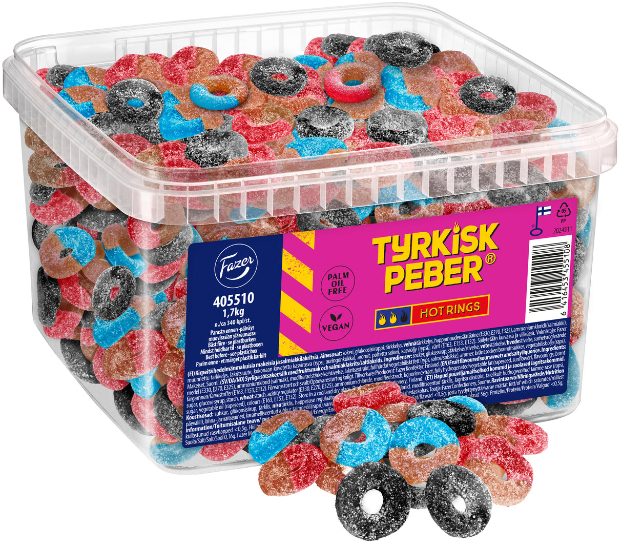 Fazer Tyrkisk Peber Hot Rings irtokarkki 1,7kg