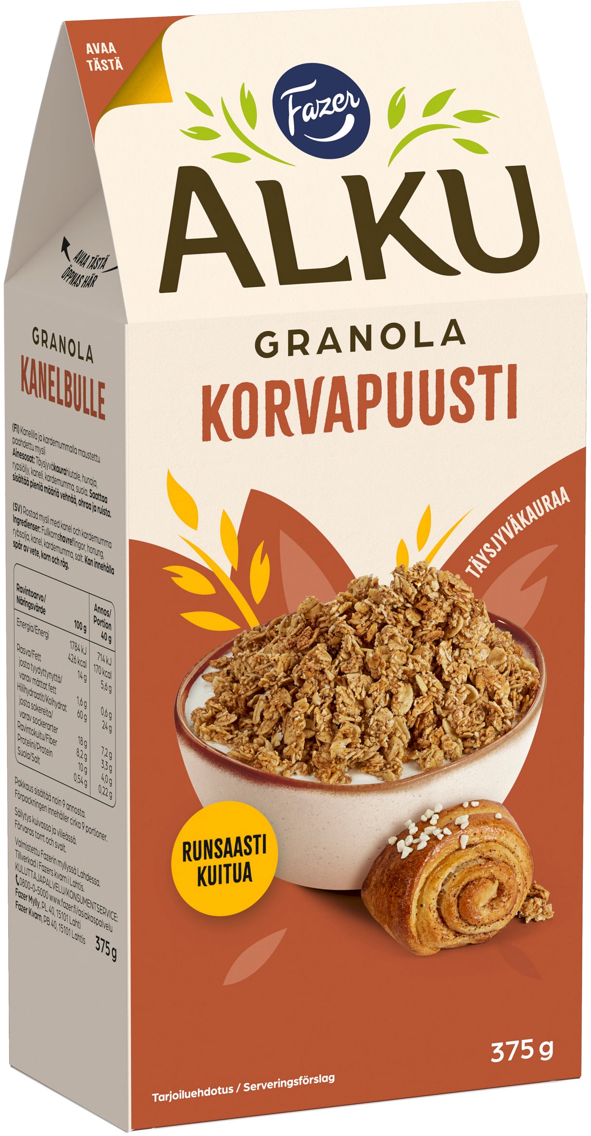 Fazer Alku Korvapuustigranola 375 g