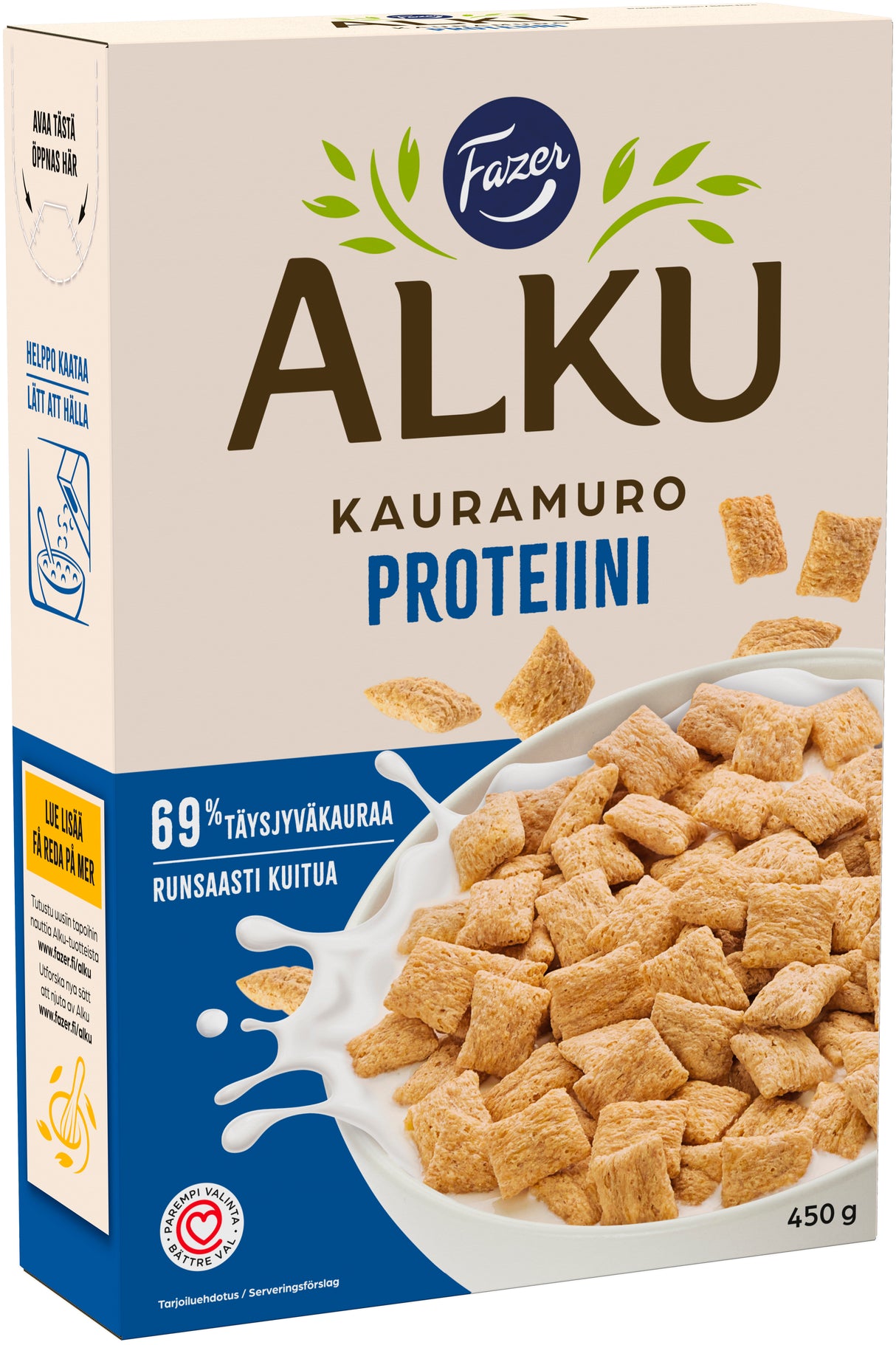 Fazer Alku Protein Haferflocken 450 g