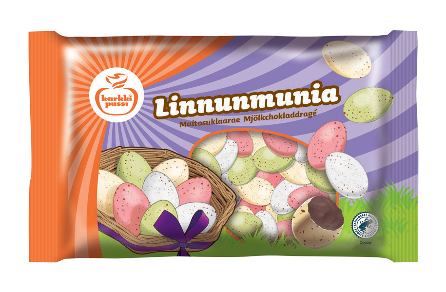 Karkkipussi Linnunmunia Milk chocolate dragé RA 184g