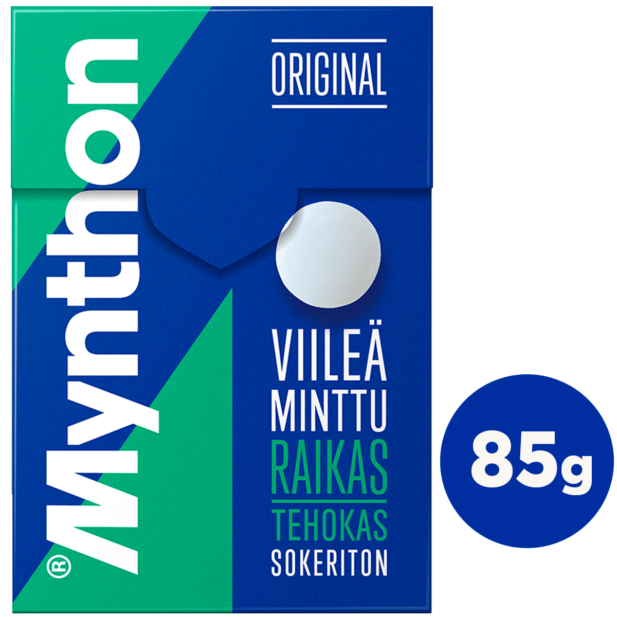 Mynthon Original Kühler Minze zuckerfreie Hustenbonbons 85g