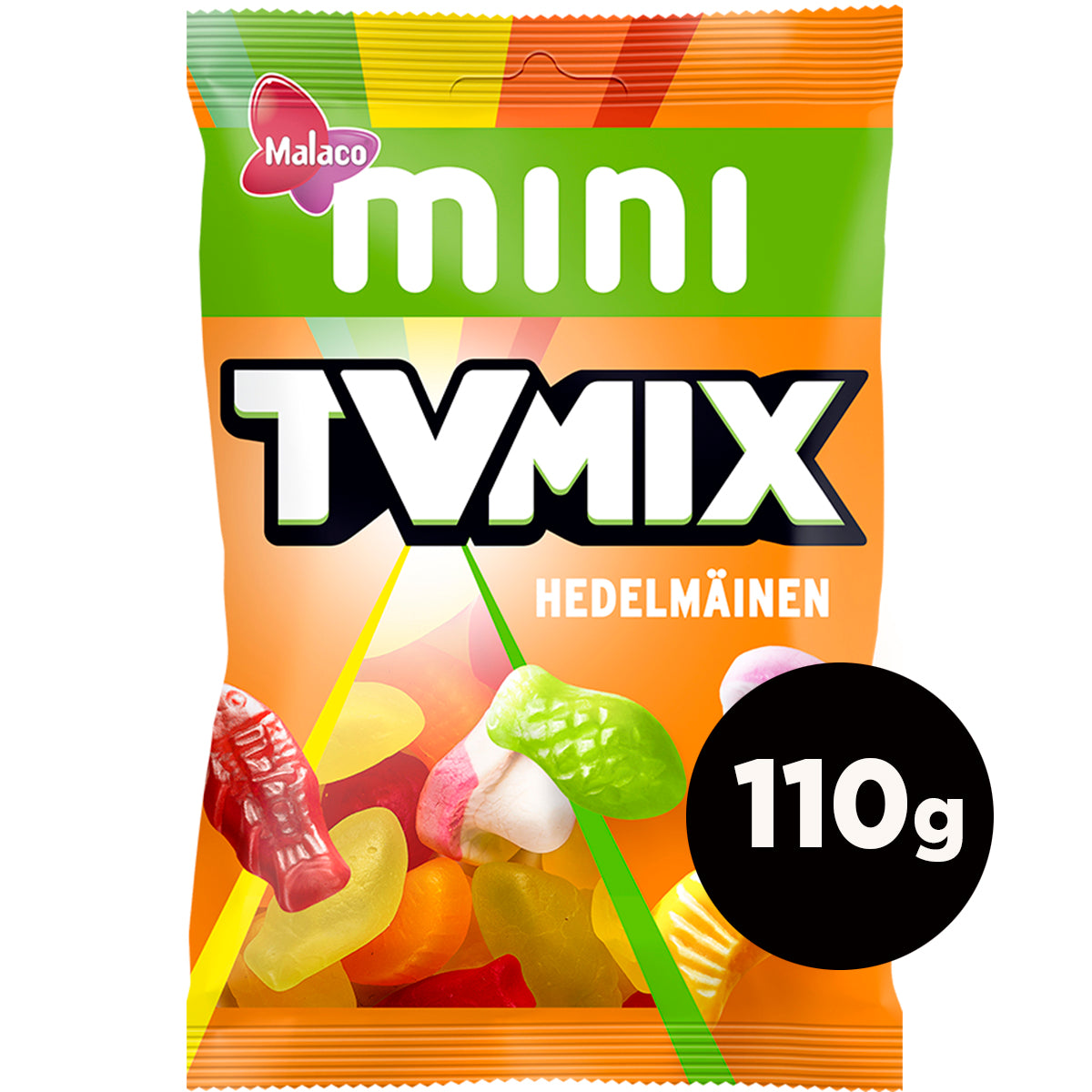 Malaco Tv Mix Mini Hedelmäinen makeissekoitus 110g