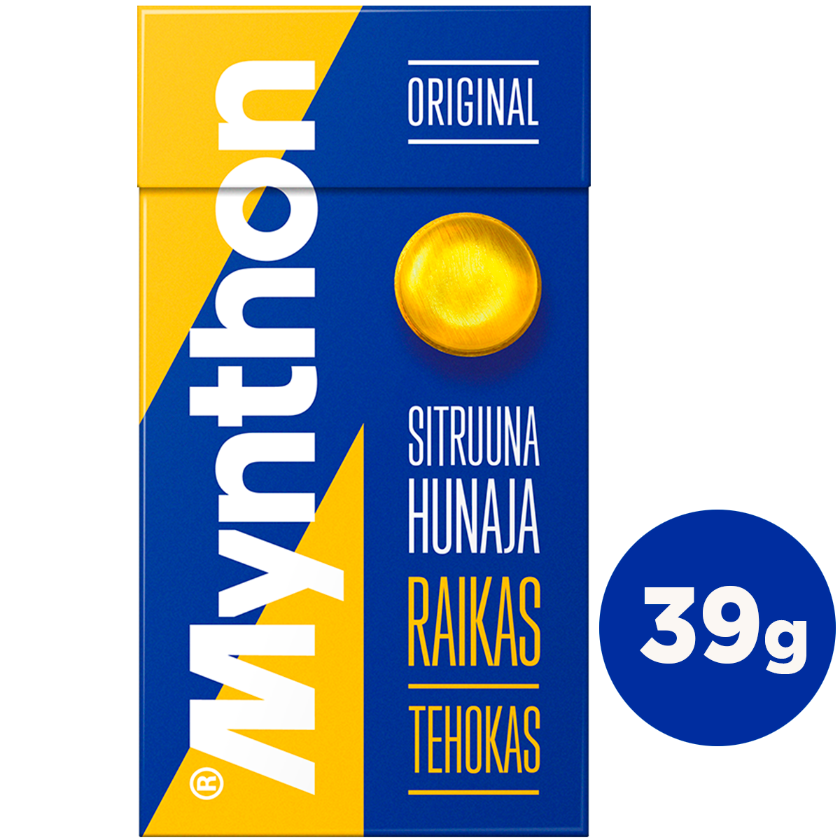 Mynthon Original Sitruuna-Hunaja +C cough drop 39g