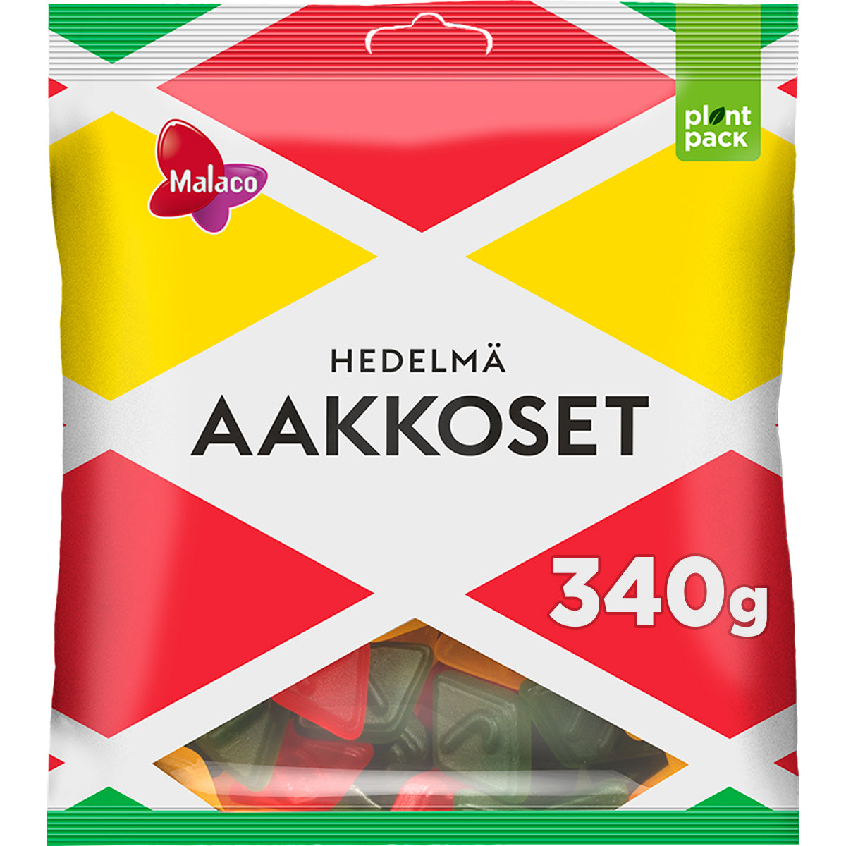 Malaco Aakkoset Hedelmä confectionery mix 340g