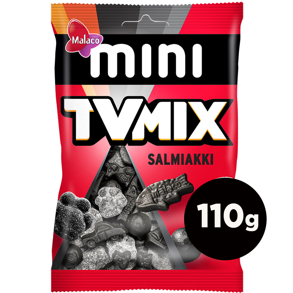 Malaco Mini TV Mix Salmiakki godisblandning 110g