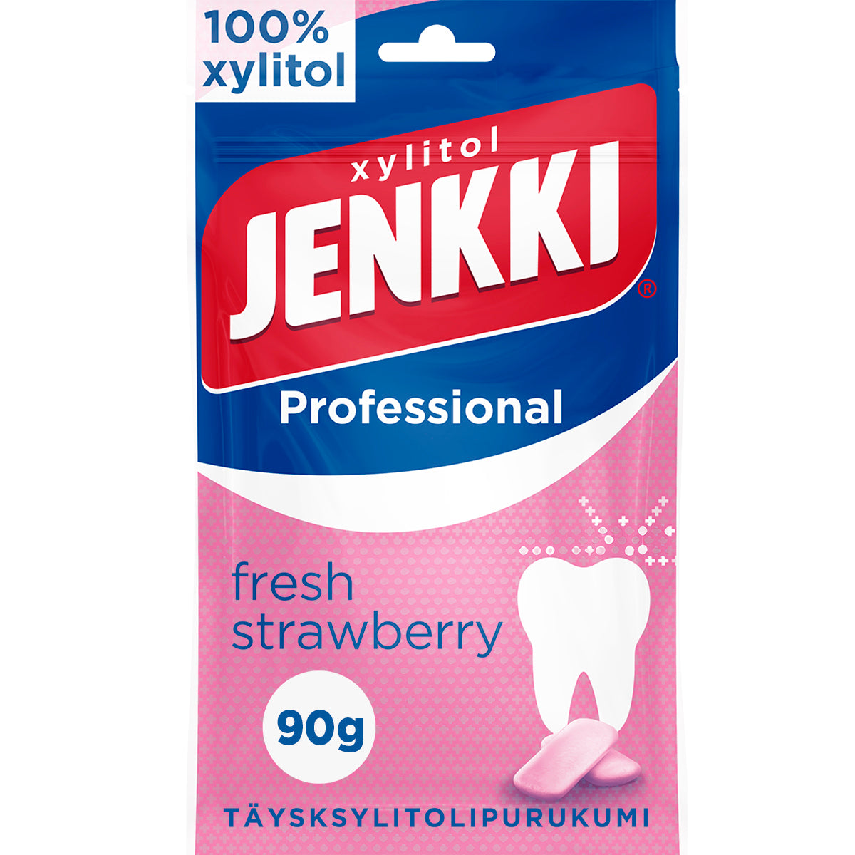 Jenkki Professional Fresh Strawberry +C full xylitol chewing gum 90g