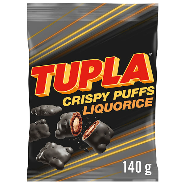 Tupla Crispy Puffs Liquorice confectionery 140g