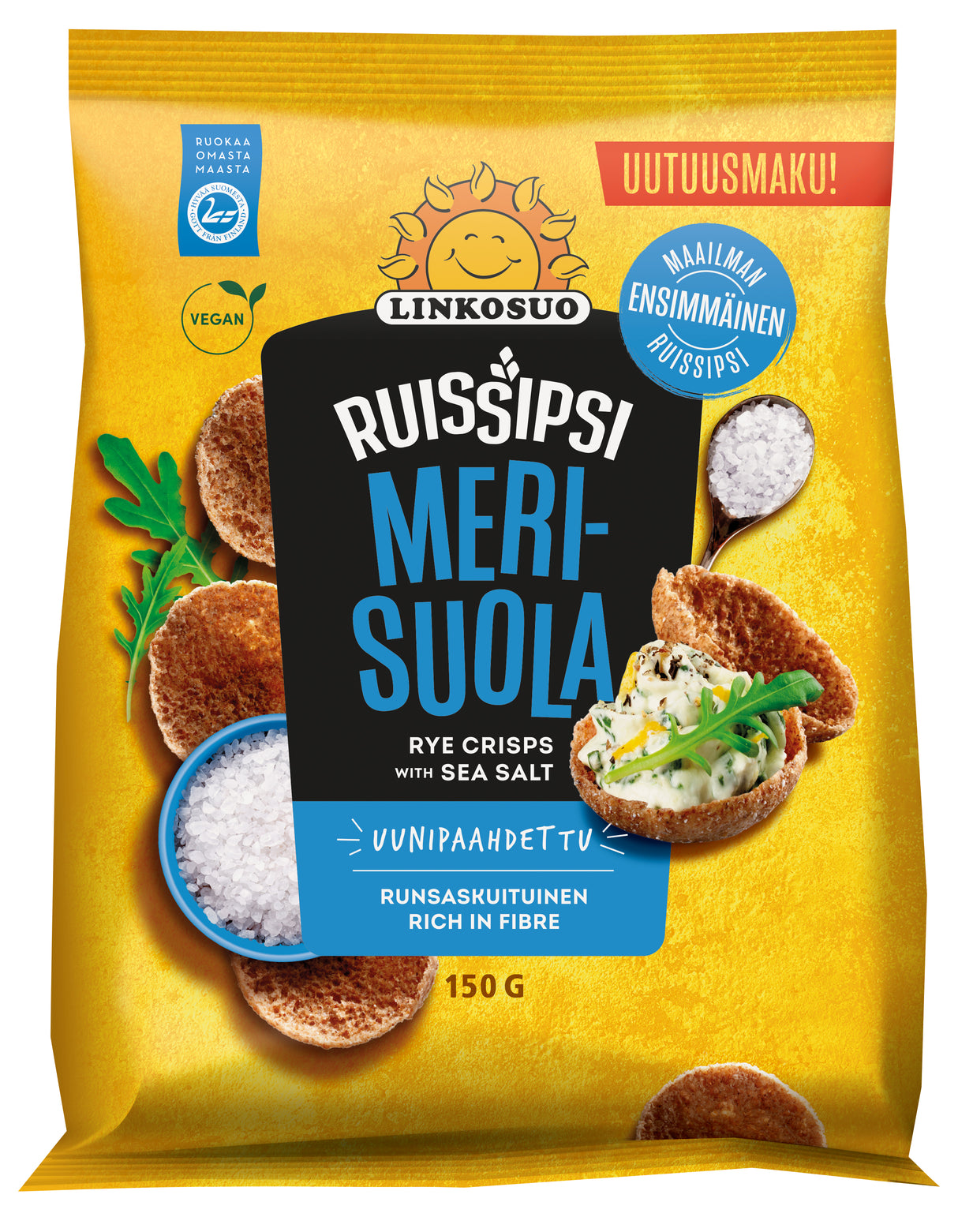 Linkosuo Ruissipsi Merisuola 150g