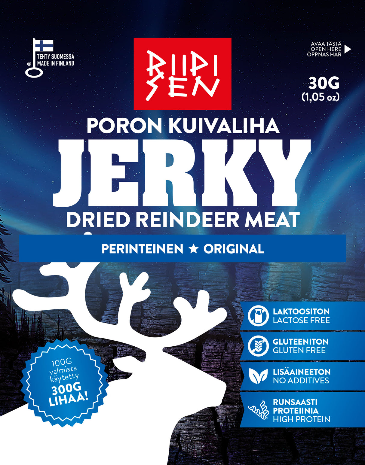 Riipisen Dried reindeer meat Original 30g