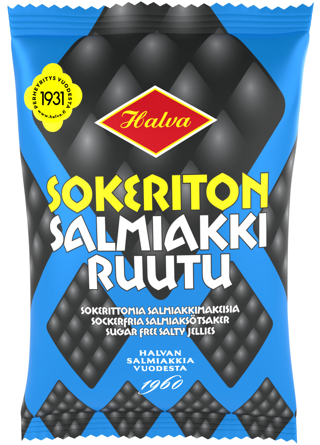 Halva Sokeriton Salmiakkiruutu 90 g