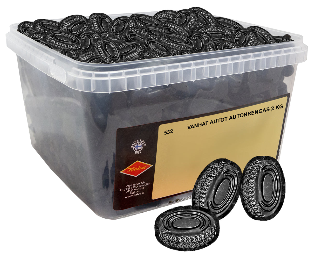 Halva Vanhat Autot Autonrengas salmiakki 2.0 kg