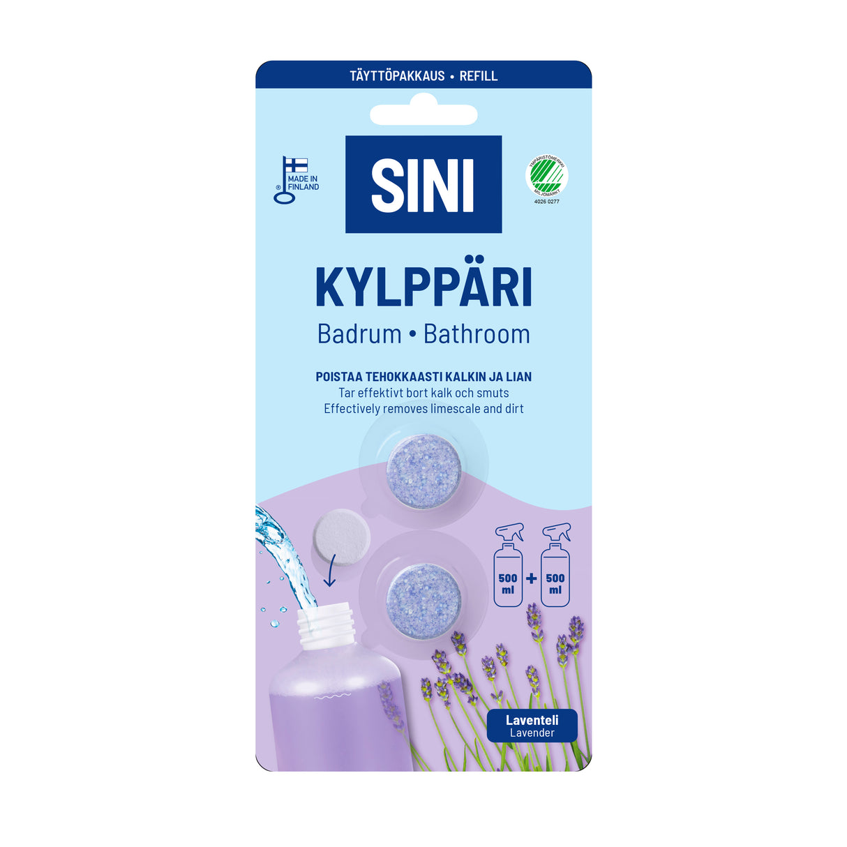 SINI Kylppäripuhdistusaine täyttöpakkaus – 2 tablettia