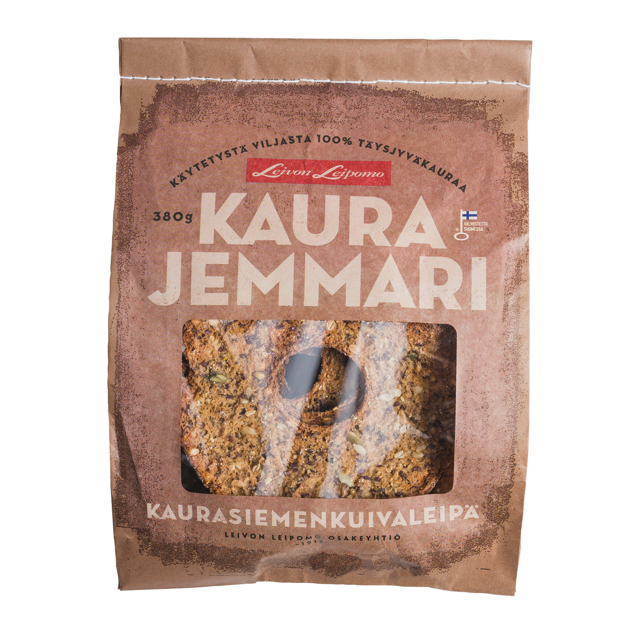 Leivon Leipomo Kaurajemmari 380g oat crispy bread