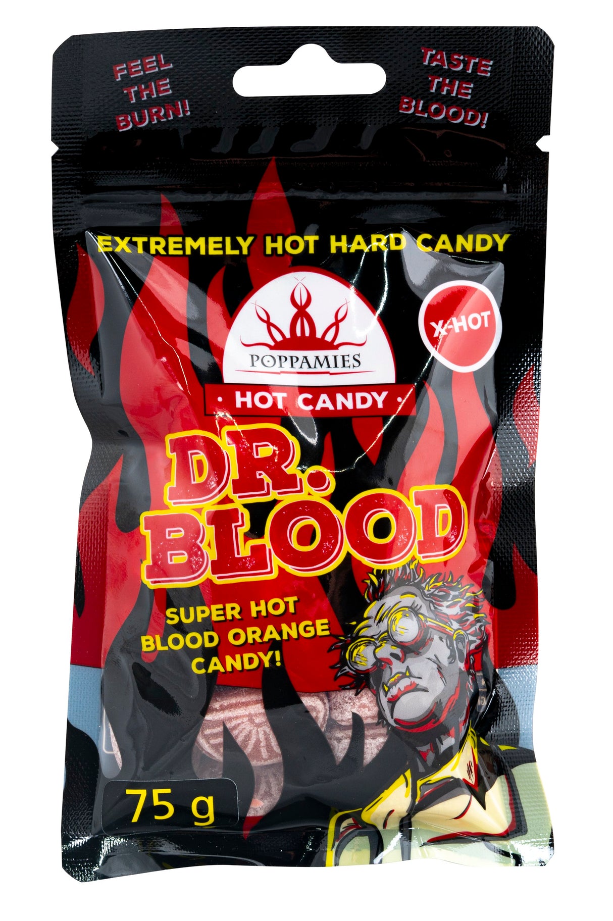 Poppamies Hot Candy Dr. Blood scharfe Karamelle 75g