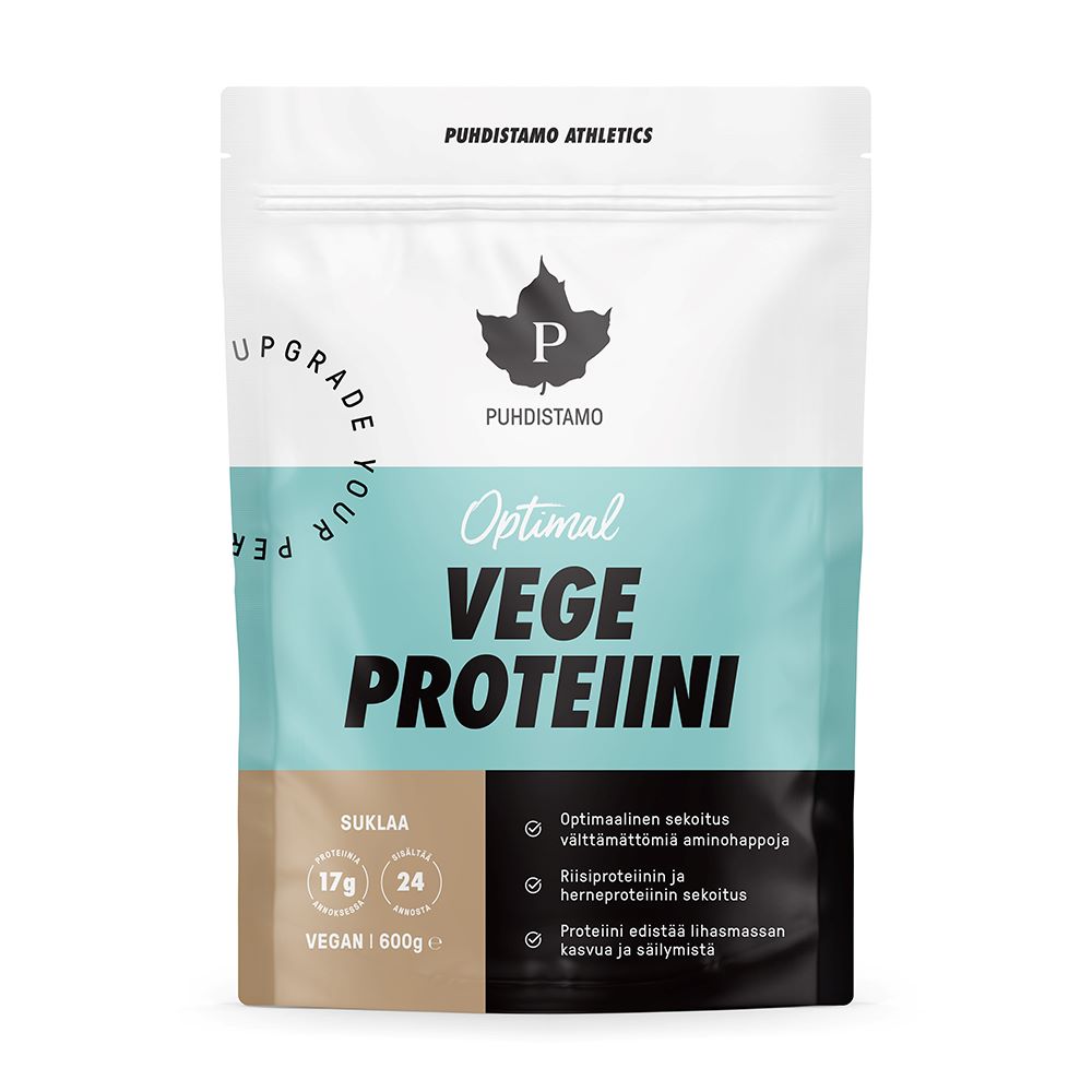 Puhdistamo Athletics Optimal Vegan protein powder Chocolate 600 g