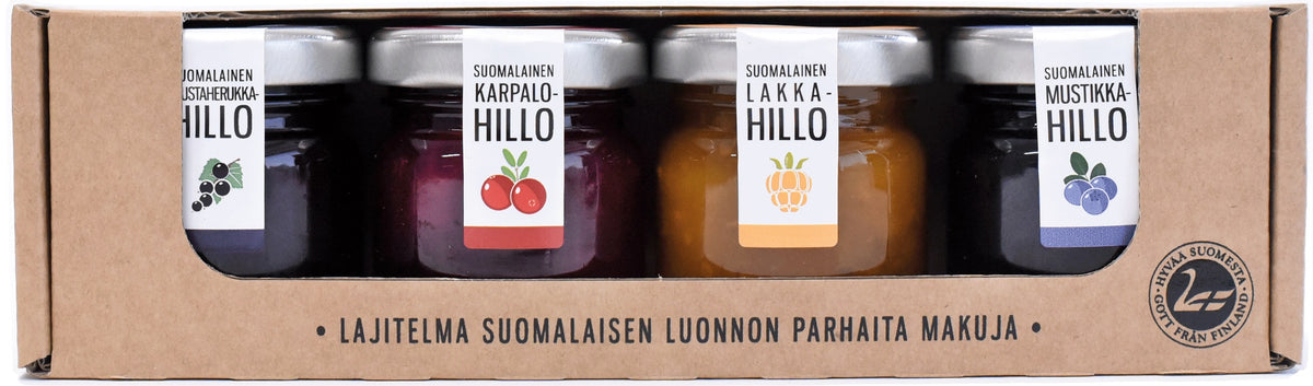 Poikain Parhaat Finsk bärsyltssortiment 4x45g
