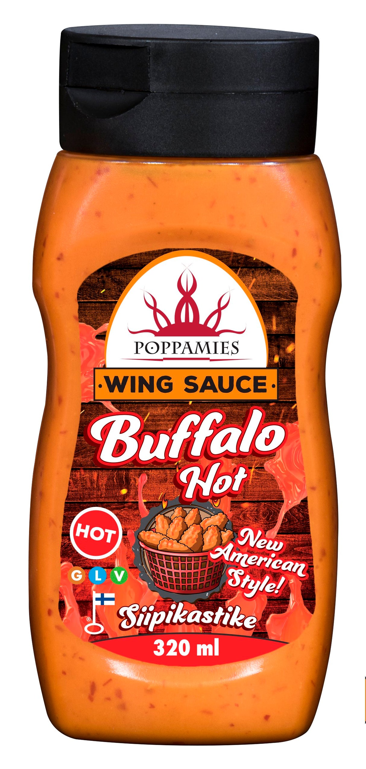 Poppamies Buffalo Hot siipikastike 320ml
