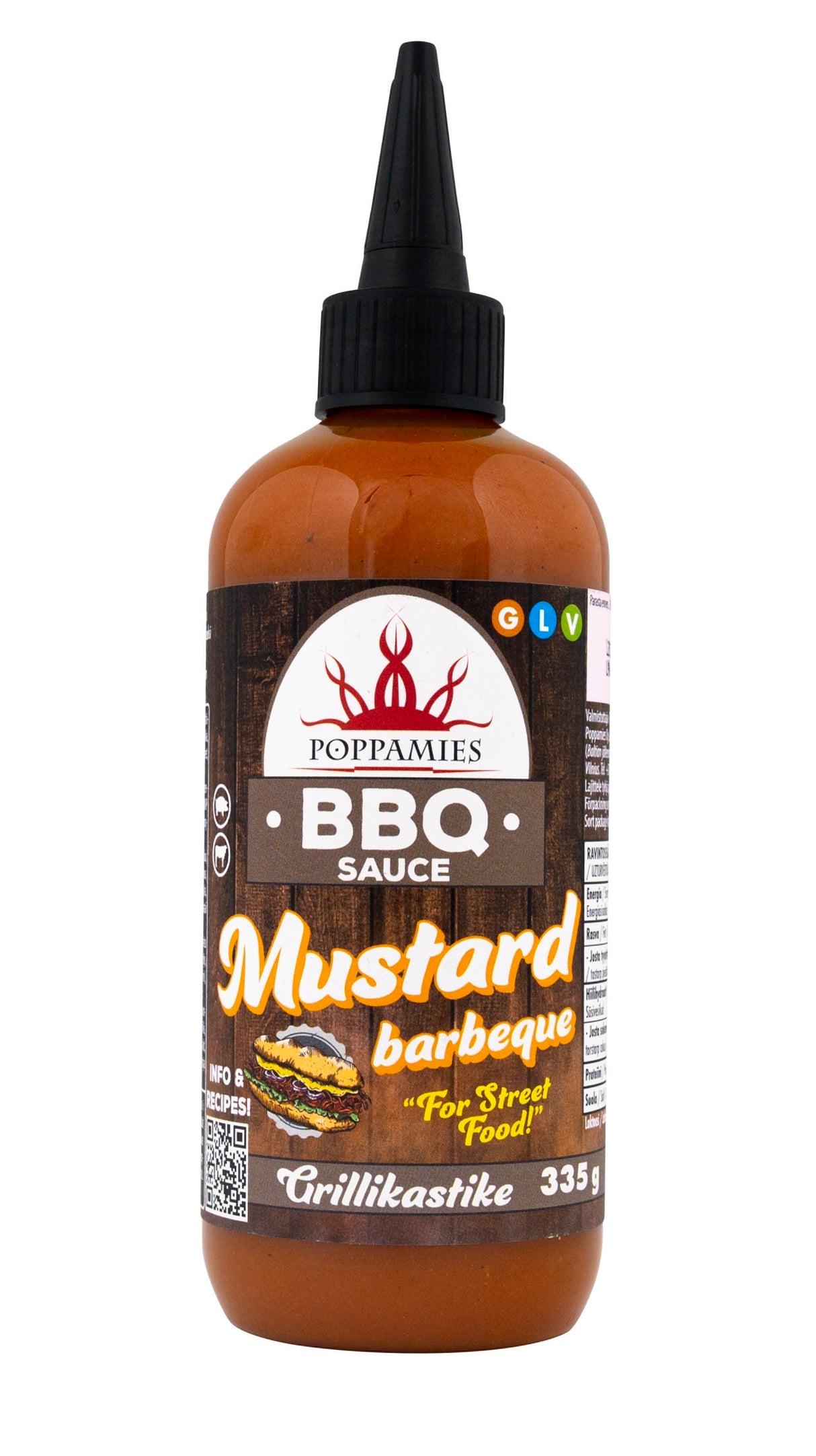 Poppamies BBQ Sauce Mustard barbeque grillikastike 335g