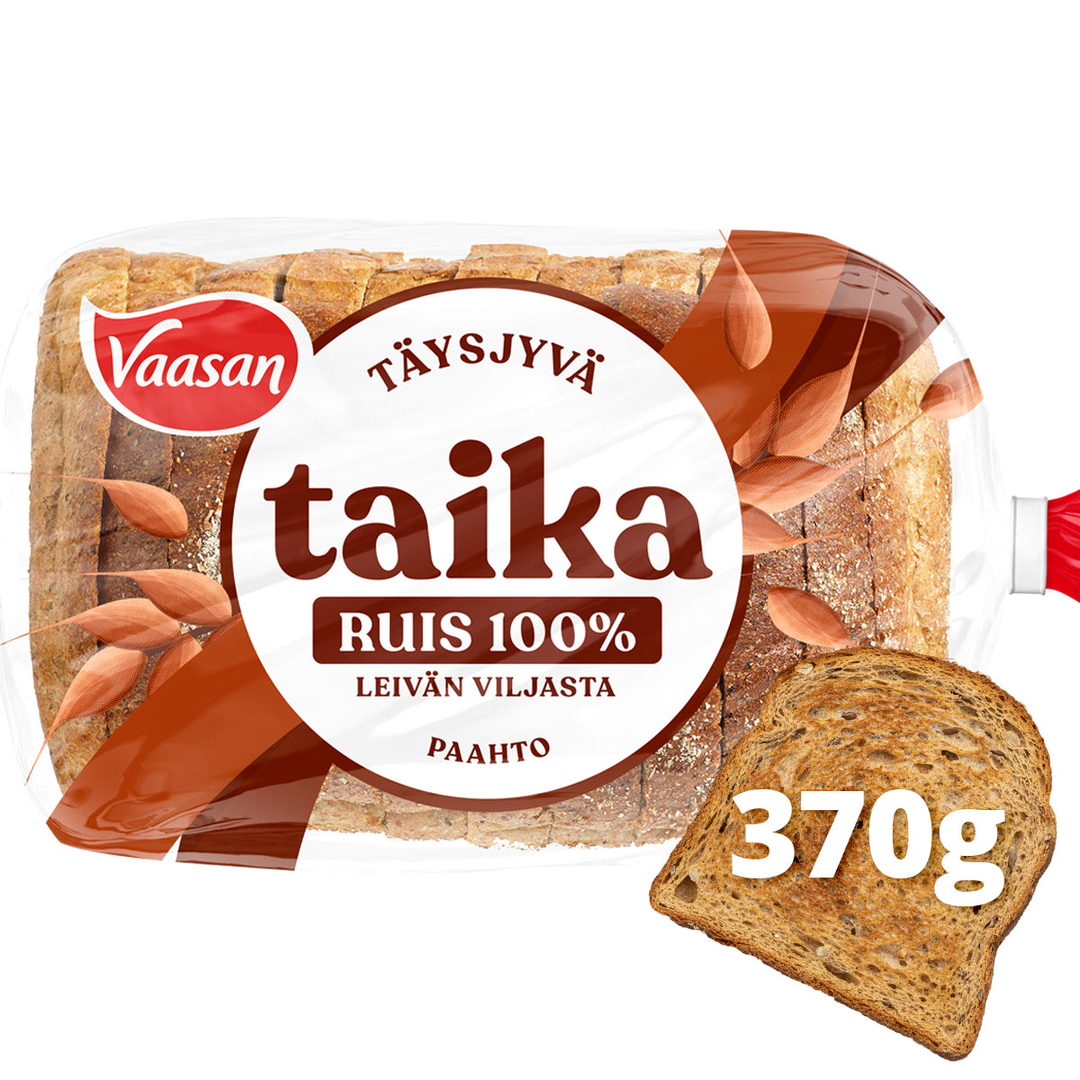 Vaasan TaikaRuis paahtoleipä 370 g täysjyväruispaahtoleipä