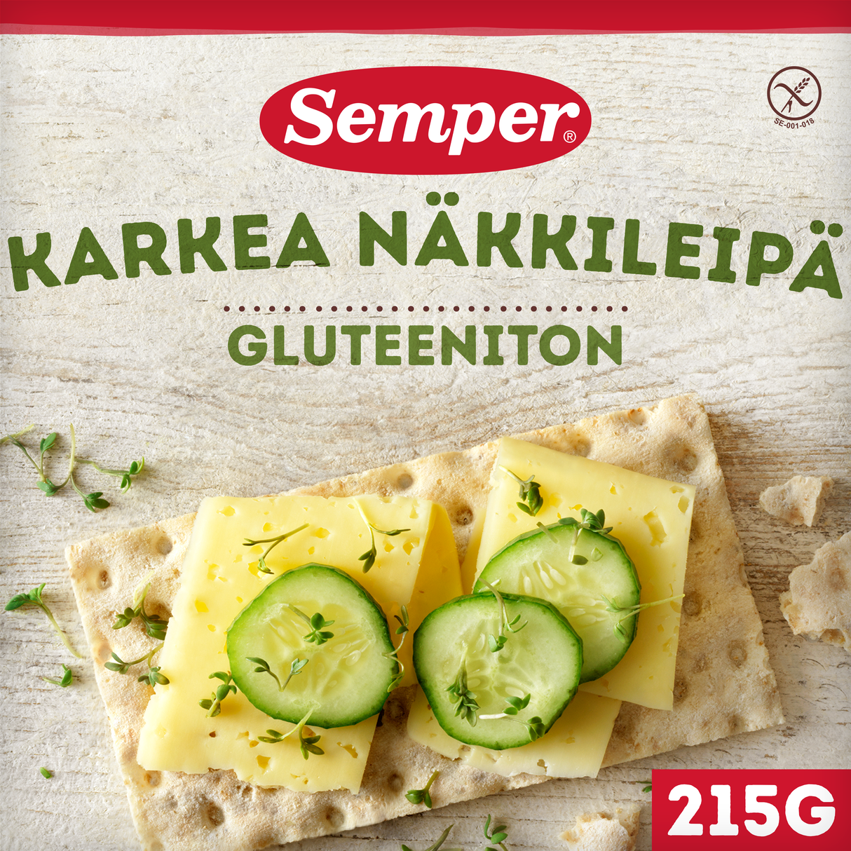 Semper Glutenfreies Grobes Knäckebrot 215g