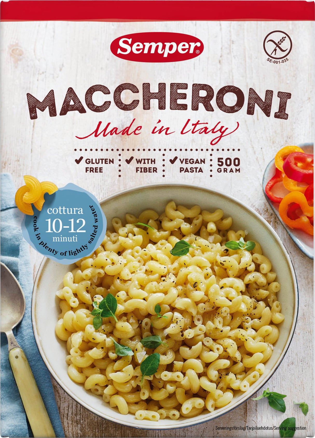 Semper Glutenfri Makaroni pasta 500g