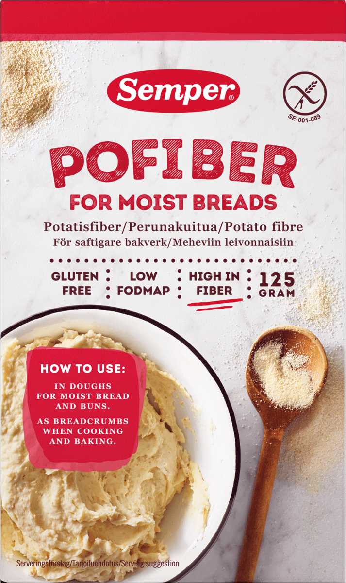 Semper Glutenfri Pofiber Potatisfiberpulver 125g