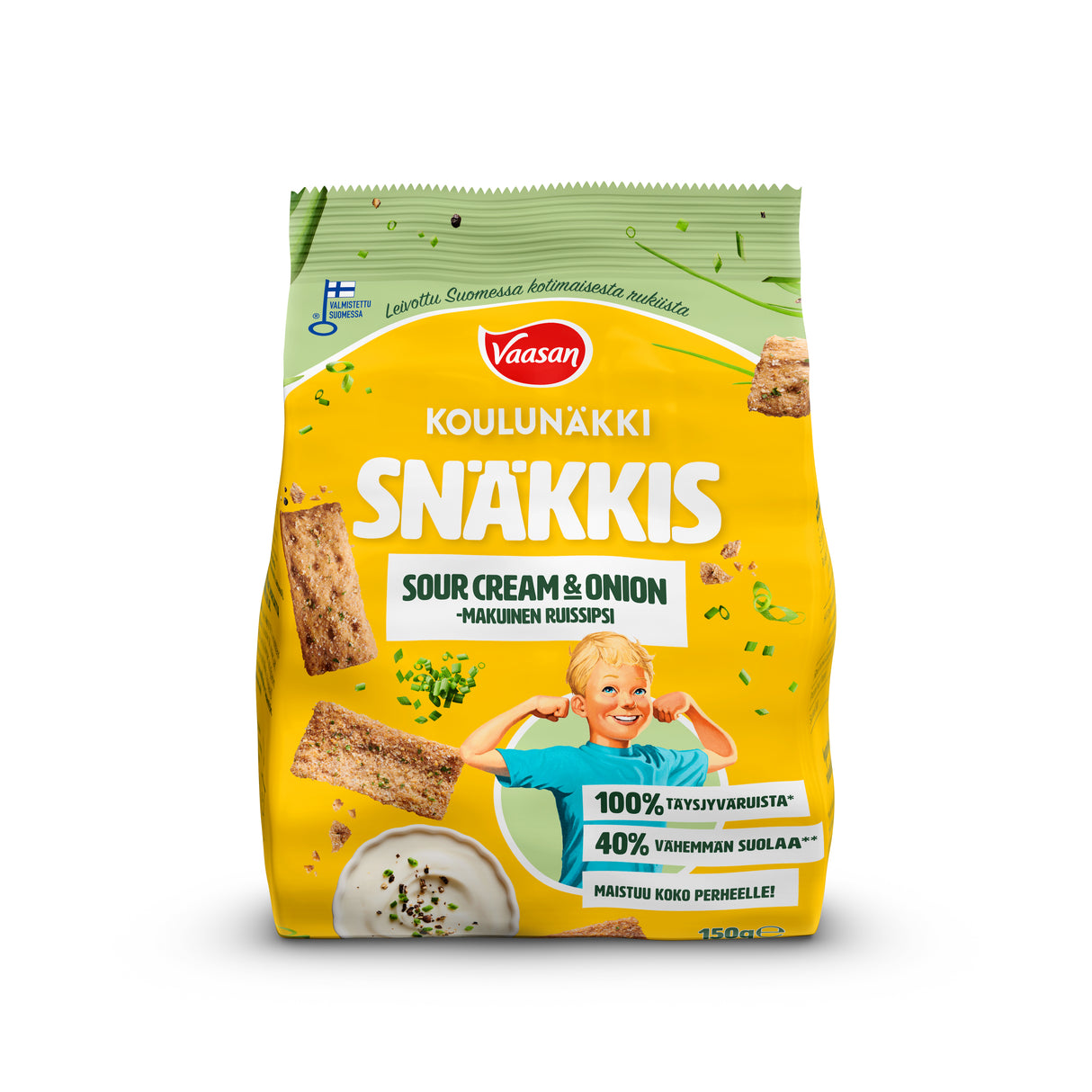 Vaasan Koulunäkki Snäkkis Sourcream & Onion 150g