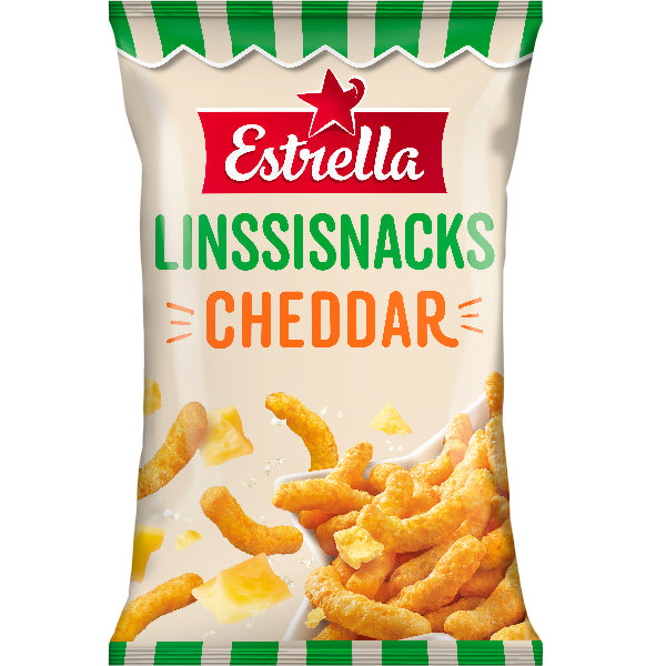 Estrella Lentil snacks Cheddar 125g