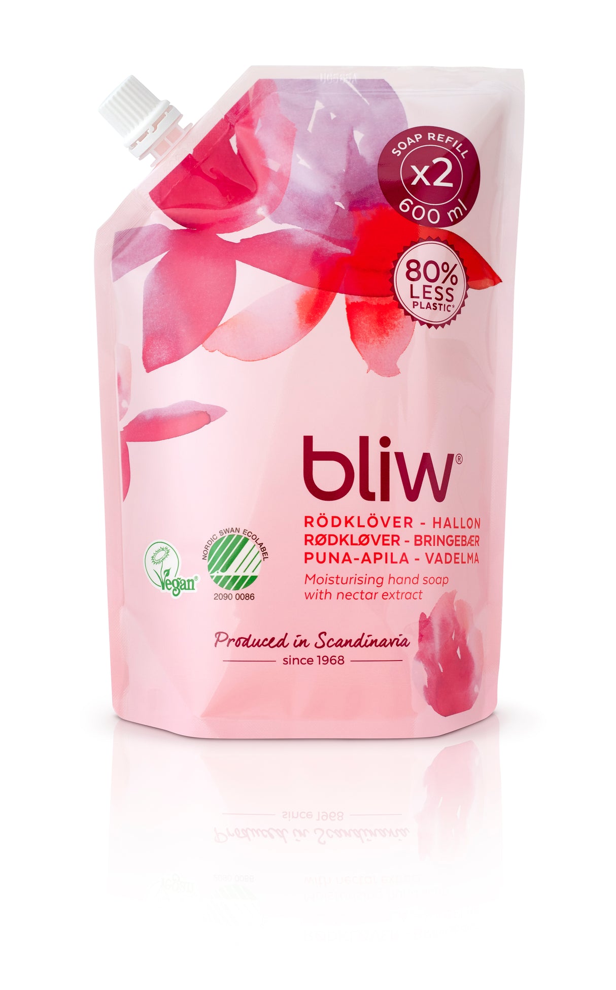 Bliw: Red Clover &amp; Raspberry 600ml Hand Soap refill