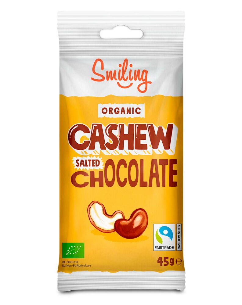 Smiling Cashew nuts Salted Chocolate ORGANIC 45g