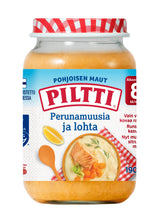 Piltti Norra smaker 190g Potatismos och lax barnmåltid 8 månader 12ST SPARPAKET