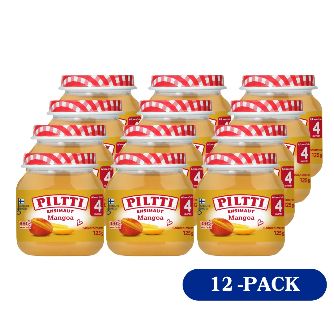12 x Piltti Ensimaut 125g Mangoa hedelmäsose 4kk