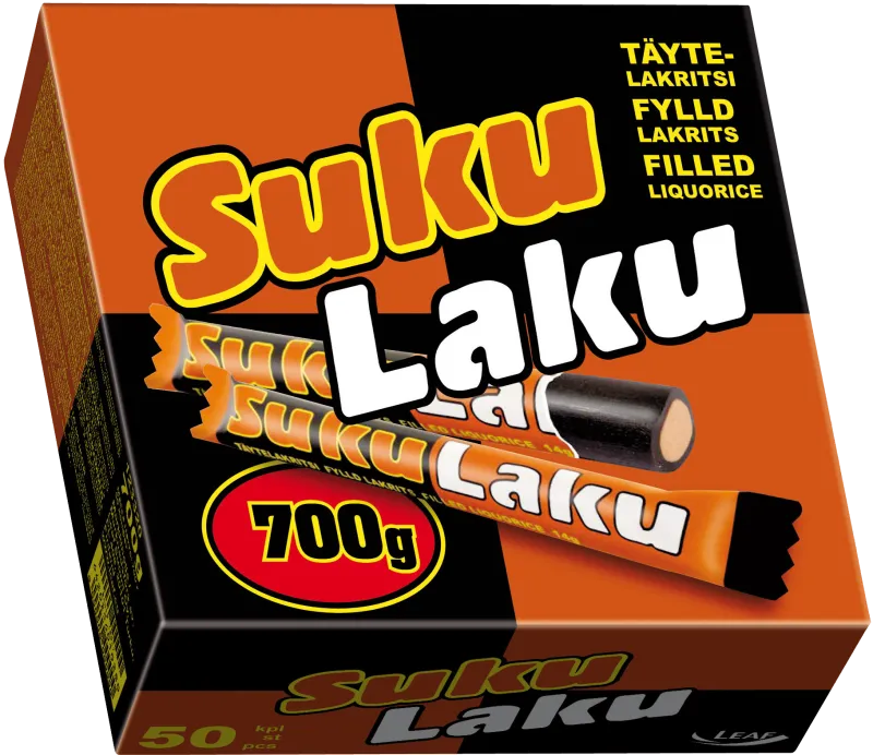 50 x Malaco Sukulaku Lakritzriegel 14g