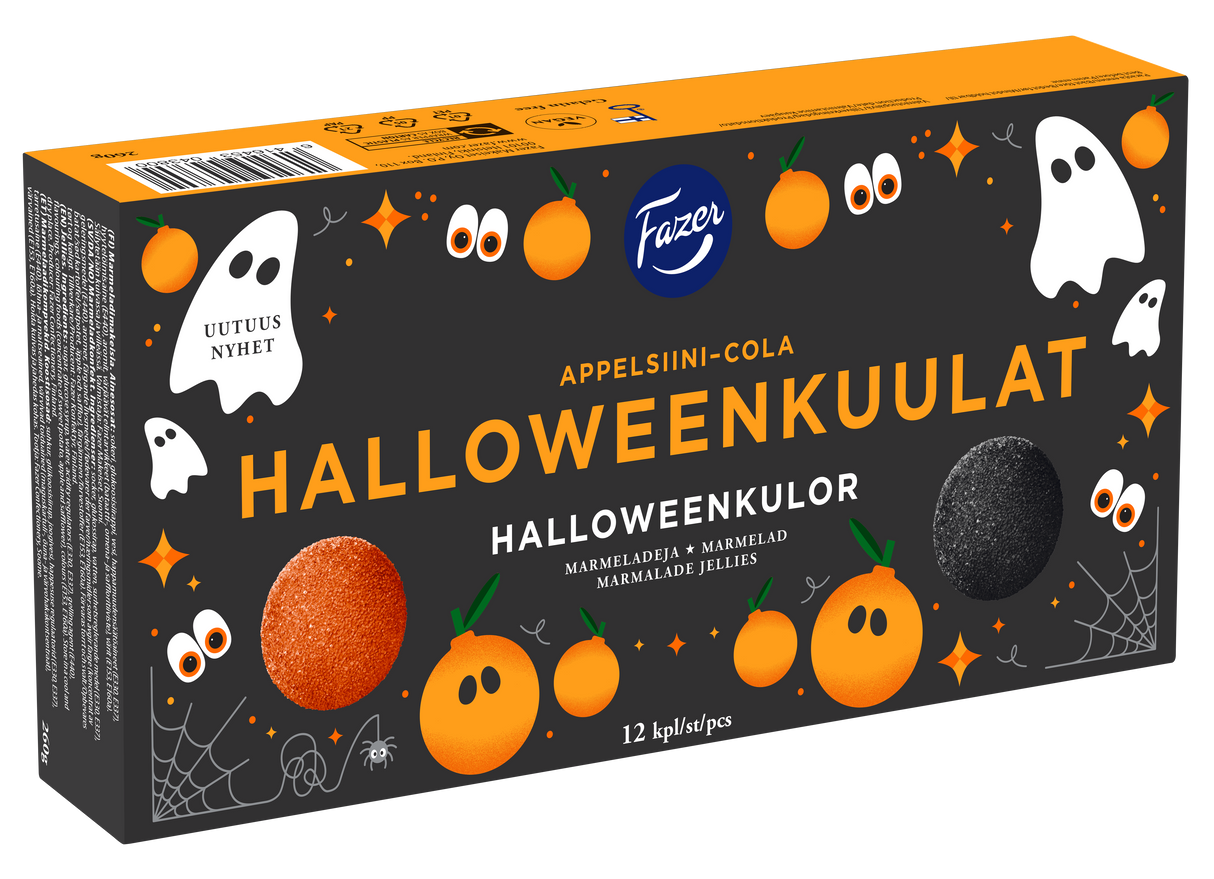 Fazer Halloweenkuulat makeisrasia 260g