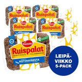 5-PACK Vaasan Ruispalat 330 g 6 kpl revitty täysjyväruisleipä