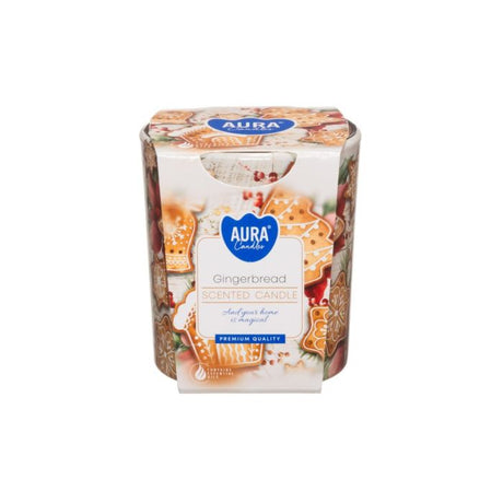 Aura Gingerbread Scented Glass Candle