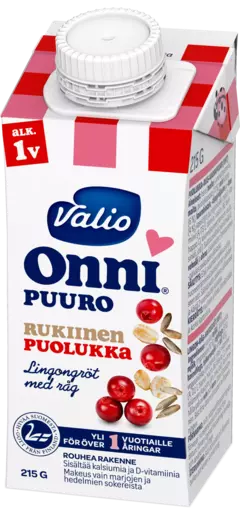 Valio Onni® lingonberry porridge with rye 215 g UHT (from 1 year) 15 pcs