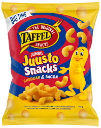 Taffel Jumbojuusto bacon & cheddar maustettu juustosnacks 190g