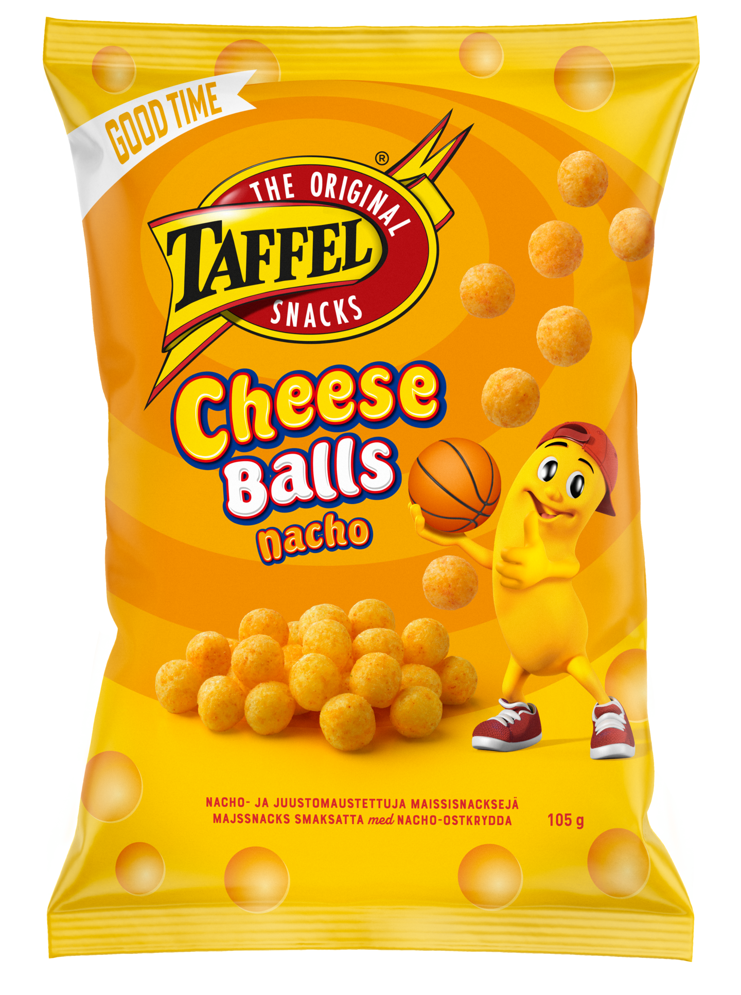 Taffel チーズボール ナチョ味チーズスナック 105g – Suomikauppa.fi