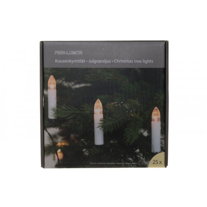 Finnlumor Christmas tree candle lights 25 pcs