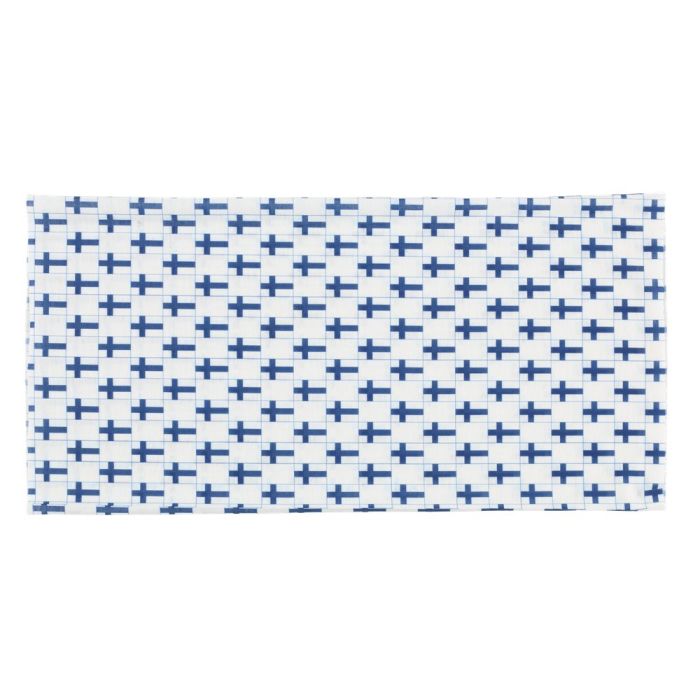 Blue and white tube scarf