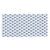 Blue and white tube scarf