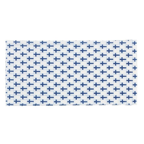 Blue and white tube scarf