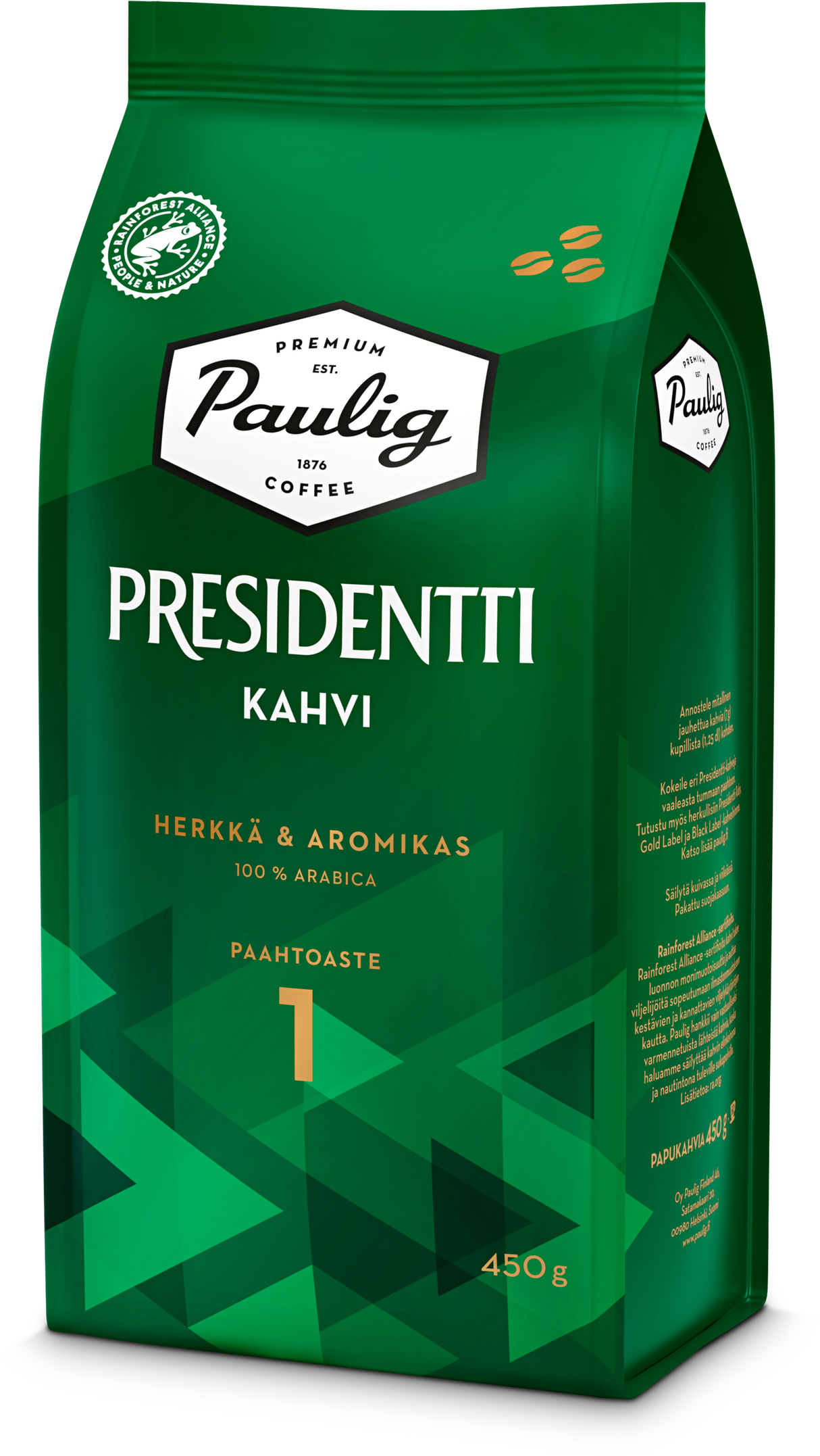 Paulig Presidentti kaffe kaffeböna 450g