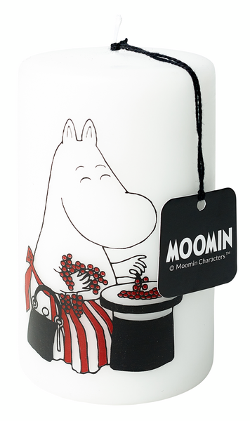 Moomin pöytäkynttilä valkoinen 1kpl/7x12cm