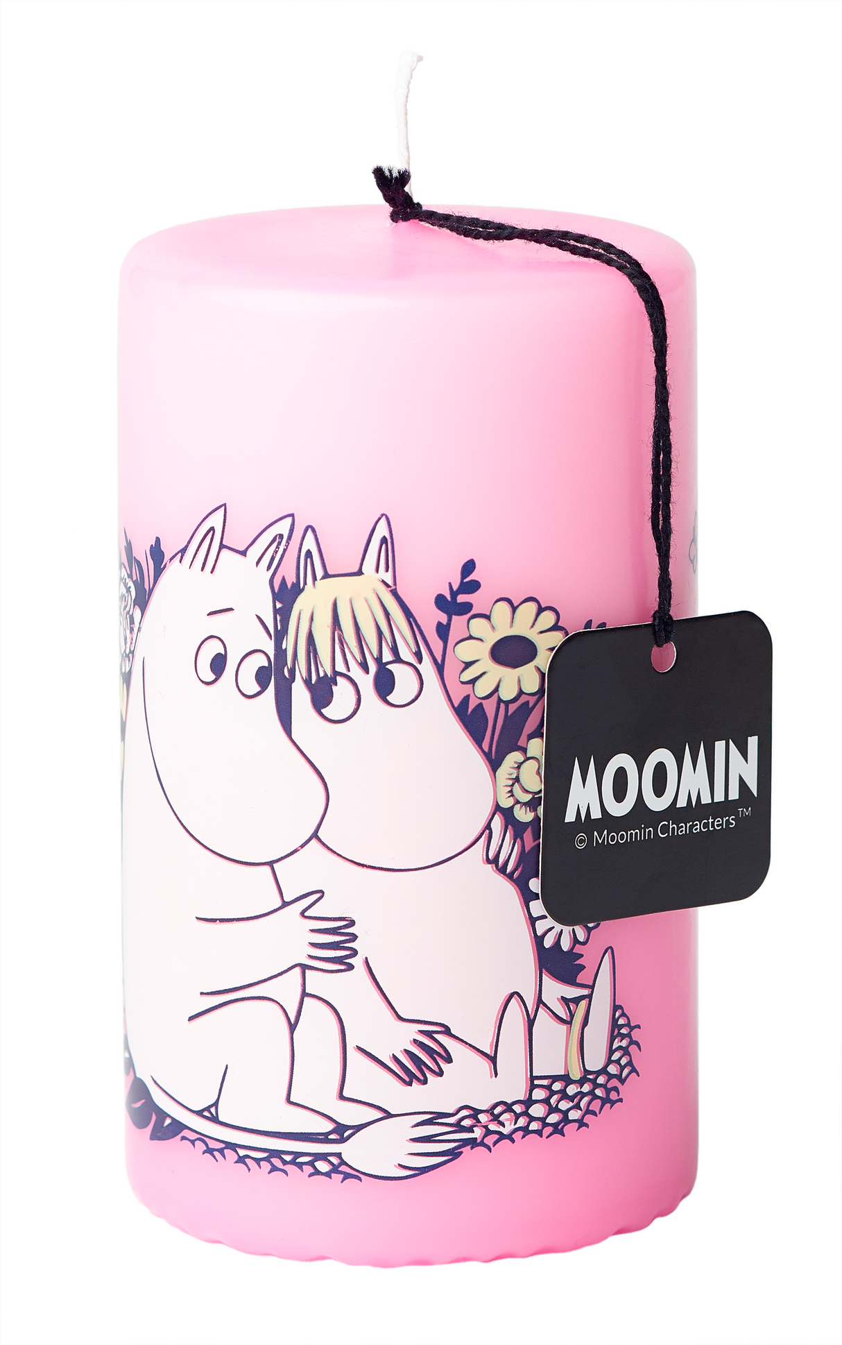 Moomin pöytäkynttilä 7x12cm Friendship pinkki