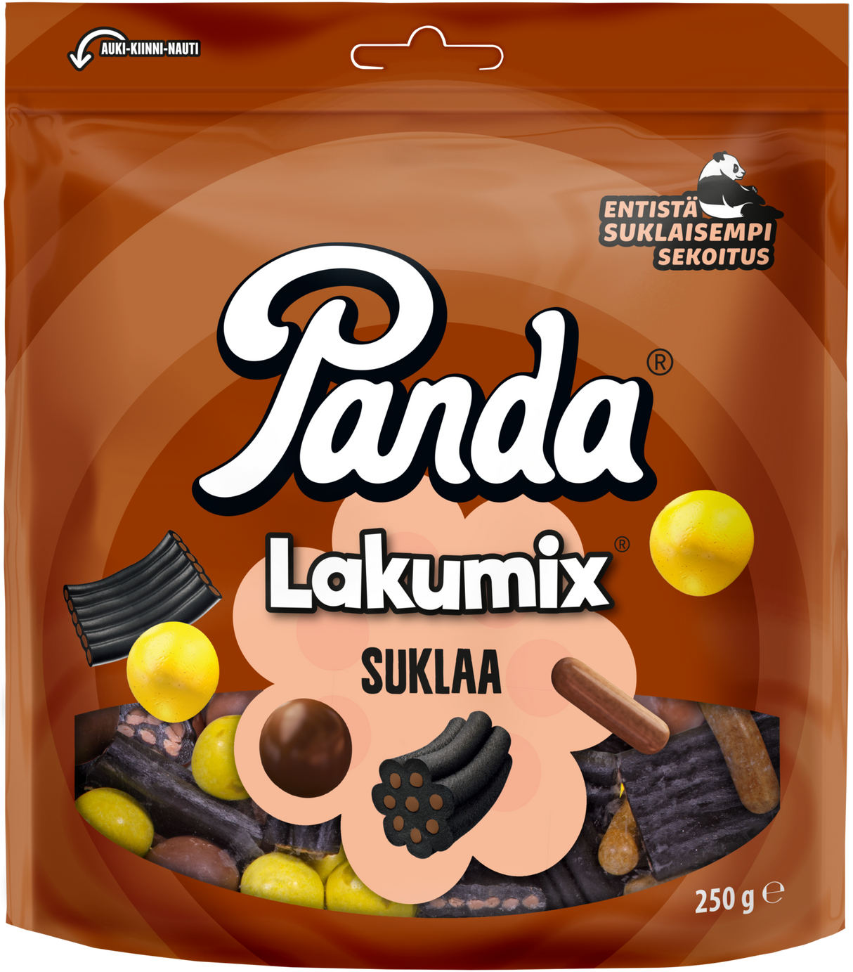 Panda LakuMix suklaa lakritsisekoitus 250g