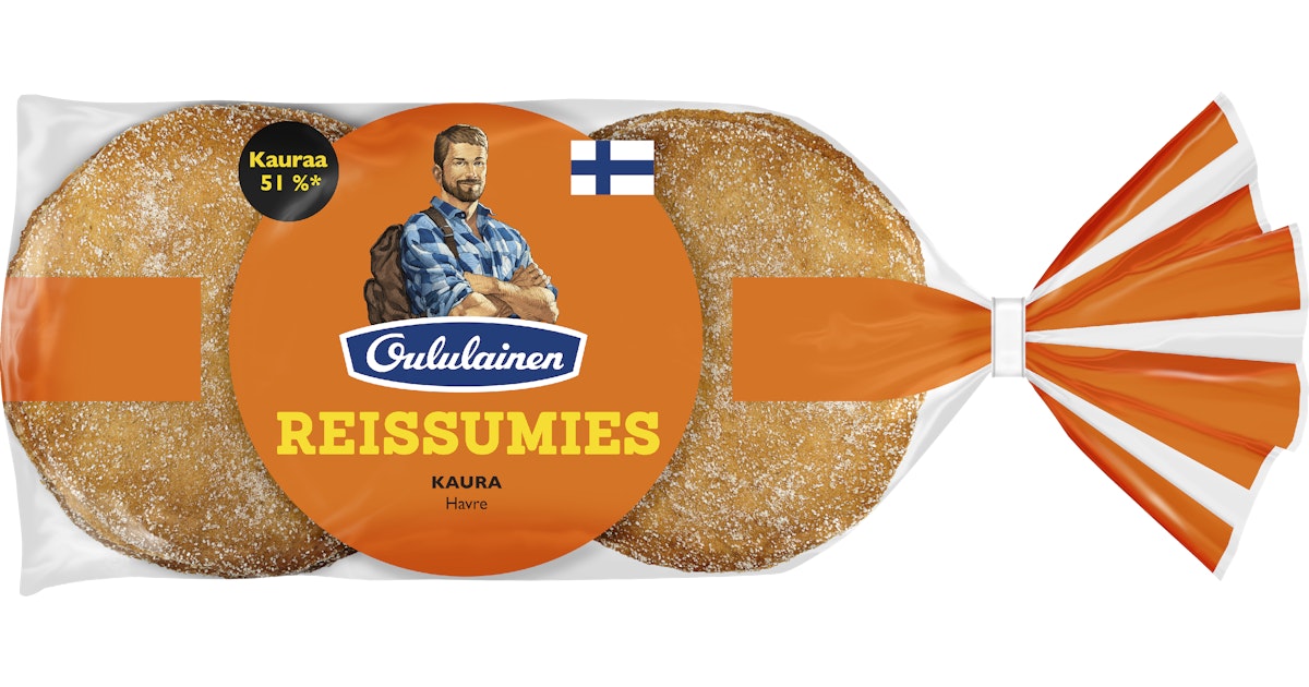 Oululainen Reissumies Kaura 8kpl 550g, kauraleipä