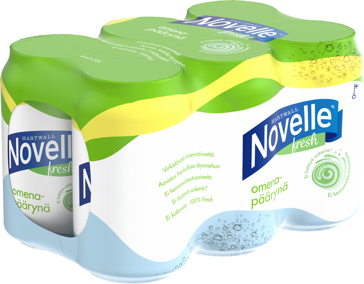 6 x Hartwall Novelle Fresh Apple-Pear mineral water 0,33 l